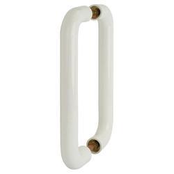 Hoppe AR602/220 Diamond White Nylon D-Bar Door Pull Handles - Back to Back - 220mm c/c