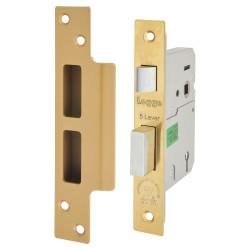 Legge Heavy Duty BS3621:2007 5 Lever Sashlock - 76mm Case - 57mm Backset - Polished Brass