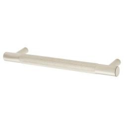 Alexander & Wilks Brunel 13mm Knurled T-Bar Cabinet Pull Handle - 128mm Centres - Polished Nickel