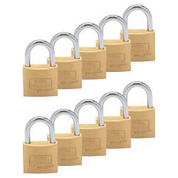 Burg Wachter Brass Magno Padlock - 30mm Body - 16 x 17mm Shackle - Keyed Alike - Pack of 10