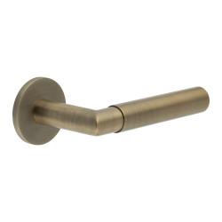 CRES by Frelan Antique Brass Unsprung Fire Rated Door Handles on Round Rose - CR-102 Range
