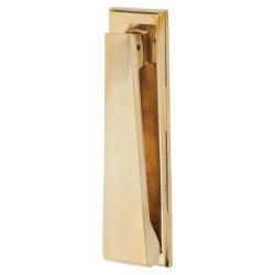 Heritage Brass by M Marcus Slim Door Knocker - Unlacquered Brass - 165 x 40mm