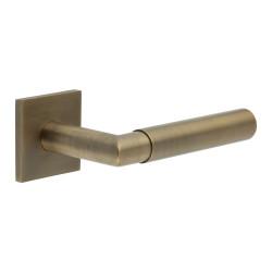 CRES by Frelan Antique Brass Fixed Dead Door Handles on Square Rose - CR-102 Range