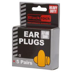 Blackrock Foam Ear Plugs - Un-Corded - 36dB SNR - 5 Pairs