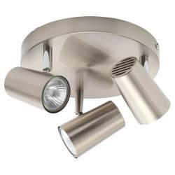 Forum Inlight Harvey 3 Light Circular Ceiling Spotlight - Satin Nickel