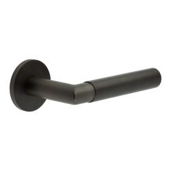 CRES by Frelan Dark Bronze Sprung Fire Rated Door Handles on Round Rose - CR-102 Range