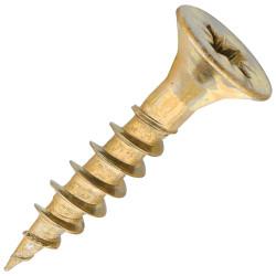 SiDAX General Purpose Pozi Countersunk Wood Screws - 5.0 x 25mm - Yellow Zinc - Pack of 200