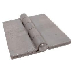 Double Pressed Steel Hinge - 150 x 105 x 6mm - Self Colour Steel - Pair