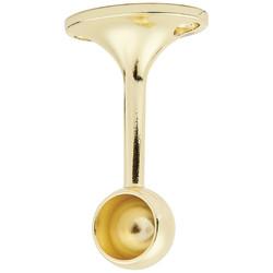 19mm Hanging Rail End Bracket - Polished Brass - Pack of 2