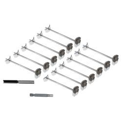 Zipbolt QT10 700 Worktop Bolt Connector x 12, Router Cutter and Driver Bit Set