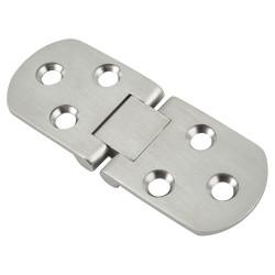 Counter Flap Cabinet Hinge - 80 x 30 x 2.5mm - Satin Chrome - Pair