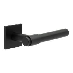 CRES by Frelan Black Sprung Fire Rated Door Handles on Square Rose - CR-103 Range