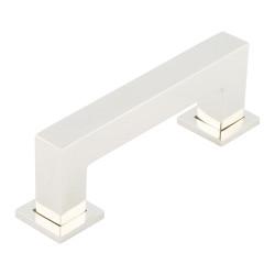 Burlington by Frelan Trafalgar 25mm Square D-Bar Cabinet Pull Handle - 96mm c/c - Polished Nickel
