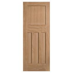 LPD DX 30's 4 Panel Unfinished Solid Internal Door - 1981 x 610 x 35mm - Oak
