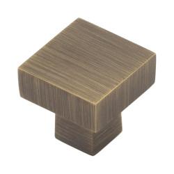 Burlington by Frelan Trafalgar Square Cabinet Knob - 30 x 30mm - Antique Brass