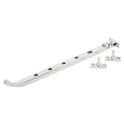 Hampstead Bulb End Casement Window Stay - 12"/300mm Length - Polished Chrome