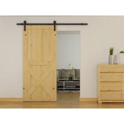 Klug Barn Strap Soft Open/Close Sliding Door Gear - 2000mm Track - 60-80kg Max Door - Black