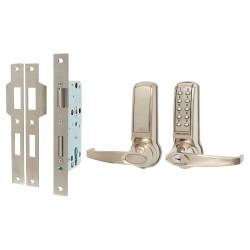 Codelocks CL4020 Digital Code Operated Lock and Euro Lock with Key Override - Stainless Steel