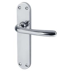 Touchpoint Polished Chrome Latch Door Handles Pack - Sassari Range