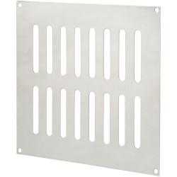 Altro Plain Slotted Vent - 242 x 242mm - 13500mm² Free Air Flow - Polished Stainless Steel