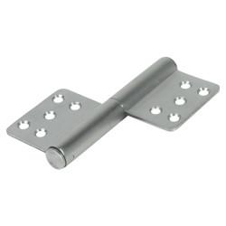 Flag Door Hinge - 127mm Length - Satin Stainless Steel - Pair