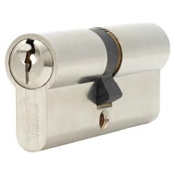 Yale 6 Pin 75mm Euro Double Cylinder - 35 + 40mm - Satin Nickel - Keyed to Differ