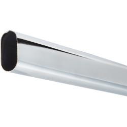 Rothley 30 x 15mm Oval Steel Hanging Rail Tube - 1219mm Length - Polished Chrome