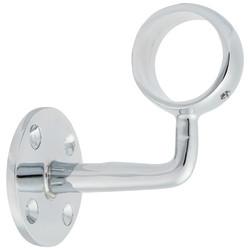 38mm Solid Brass Bar Rail Barrier Bracket - Polished Chrome