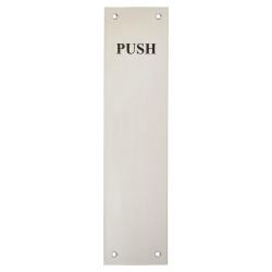 Altro Stainless Steel Finger Plate - Push - 300 x 75 x 1.2mm - Polished