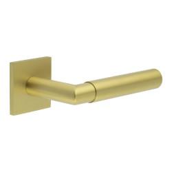 CRES by Frelan Satin Brass Fixed Dead Door Handles on Square Rose - CR-102 Range