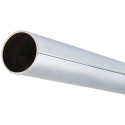 38mm Solid Brass Bar Rail Tube - 2500mm Length - Polished Chrome