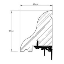 Sealmaster Watershed Seal - 1000mm Length - WCR Weatherboard - Inward/Outward Opening - Redwood