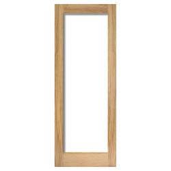 LPD Pattern 10 1 Light Clear Glazed Unfinished Solid Internal Door - 2040 x 726 x 40mm - Oak