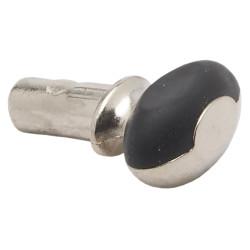 Glass Shelf Support - 5mm Pin - Chrome/Black Rubber - Pack of 50
