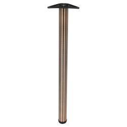 Rothley Round Adjustable Worktop Support Breakfast Bar Table Leg - 60 x 870-895mm - Antique Copper
