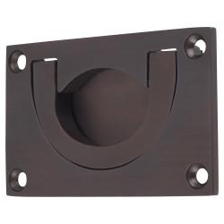 Altro Flush Chest Drawer Cabinet Pull Handle - 75 x 45mm - Antique Bronze