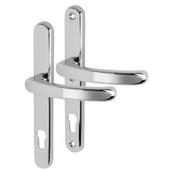 Fab & Fix Kensington uPVC Multipoint Door Handle - 92mm c/c - Bright Chrome