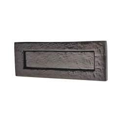 Olde Forge Plain Letter Plate - 254 x 90mm - Metalized Antique Black Iron