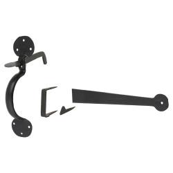 Blacksmith Antique Black Iron Thumb Latch Set