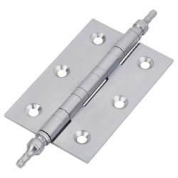 Finial Washered Butt Door Hinge - 75 x 50 x 2mm - Satin Chrome - Pair