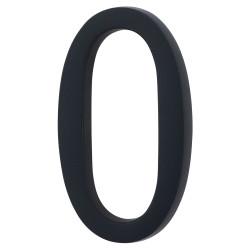 Heritage Brass 76mm Concealed Screw Fix Door Numeral - 0 - Matt Black