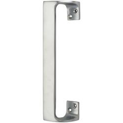 Touchpoint Satin Chrome Modern Offset Door Pull Handle - Screw Fix - 180mm Centres