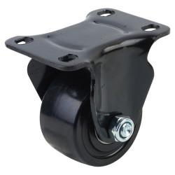 Coldene Low Level and High Load Castor - Fixed - 200kg Max Weight - 65mm Diameter - Black