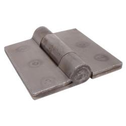 Heavy Duty Welded Double Flap Hinge - 100 x 100mm - Self Colour Steel - Pair
