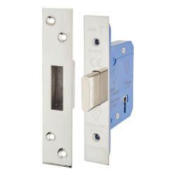 Altro BS3621 5 Lever Deadlock - 65mm Case - 44mm Backset - Polished Stainless Steel