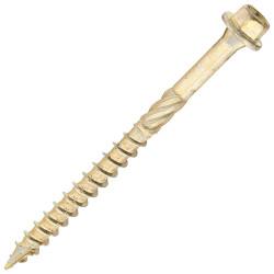 SiDAX Timber Frame Screws Hex Head - 6.7 x 87mm - Yellow Zinc - Pack of 50