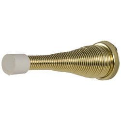 Touchpoint Spring Projection Door Stop - 78mm Projection - Brass Plated - Pack of 10