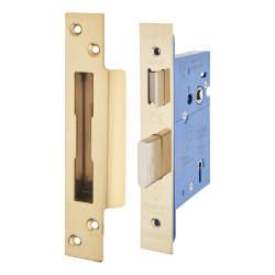 Altro BS3621 5 Lever Sashlock - 78mm Case - 57mm Backset - PVD Brass