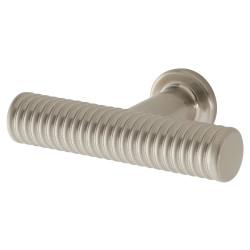 Altro Crewe 10mm Reeded T-Bar Cabinet Knob - 50 x 33mm - Satin Nickel