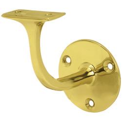 Altro Handrail Bracket - 63mm Projection - Polished Brass